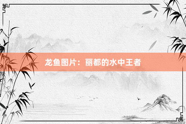 龙鱼图片：丽都的水中王者